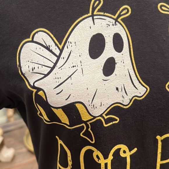 NEW Boo 👻 Bees 🐝 T-Shirt Size Medium Black - Picture 2 of 5